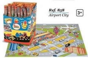 TAPIZ AIRPORT CITY CON 4 COCHES, 2 AVIONES Y SEÑAS