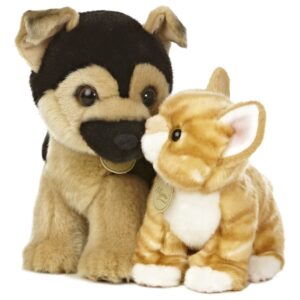 GERMAN SHEPHERD & TABBY