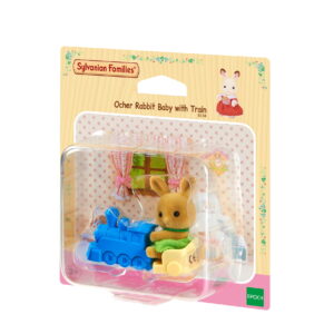 Ocher Rabbit Baby with Train