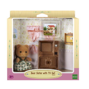 Bear Sister w/ tv set
