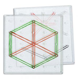 SET 6 GEOPLANOS 15 CM TRANSP
