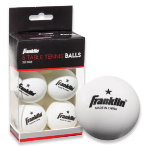 38MM 1STAR WHT TT BALLS 6 CT