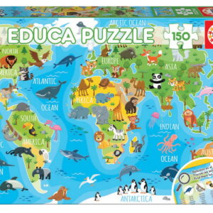 150 ANIMALS WORLD MAP