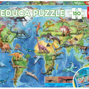 150 DINOSAURS WORLD MAP